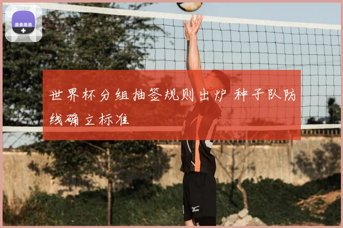 世界杯分组抽签规则出炉 种子队防线确立标准